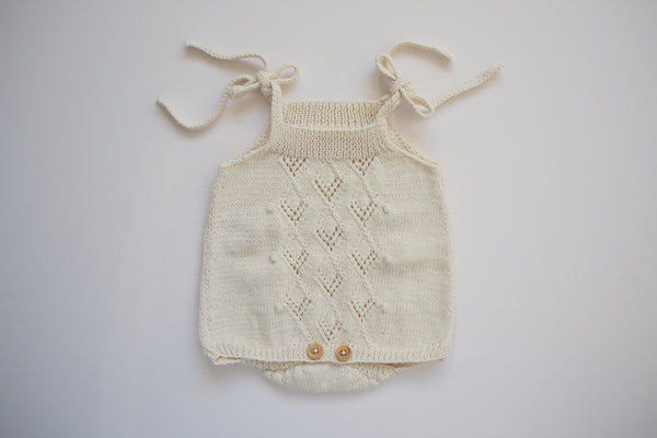 'Suzon' Romper - Chalk - NB to 18m-2y - 50% off