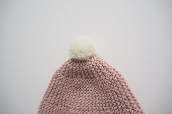 'Cocoon' hat - Rose & Milk - Newborn