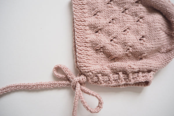 'Colette' Bonnet - Rose - NB to 1/3y