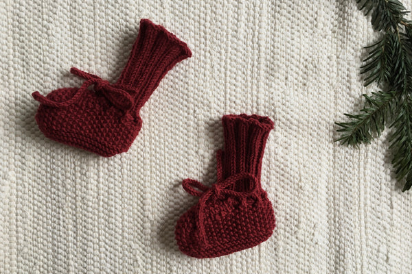 'Christmas' Booties - 0/6m & 6/12m