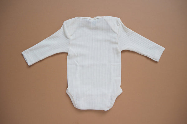 Body in organic cotton, silk and wool - Natural - 0/3m & 3/9m - By Cosilana