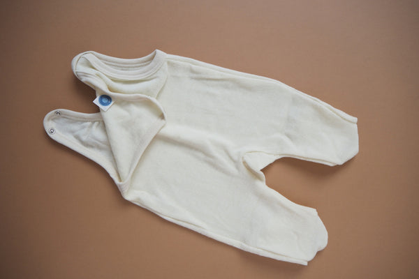 Merino Wool Terry Romper - Natural - 0/1m & 0/3m - By Cosilana