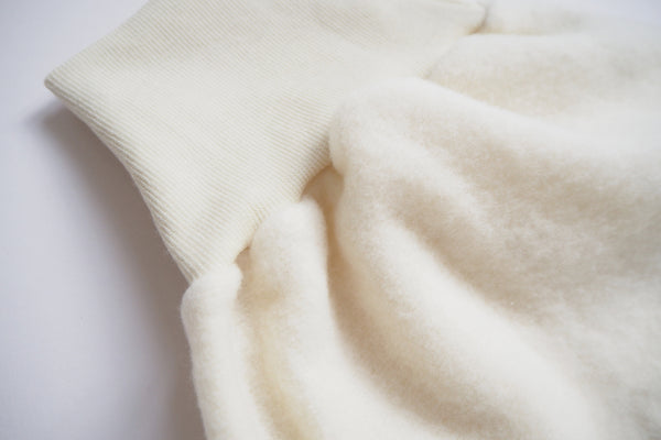 Baby Carry Nest - Wool & Organic Cotton Fleece - Natural - 50cm - By Cosilana