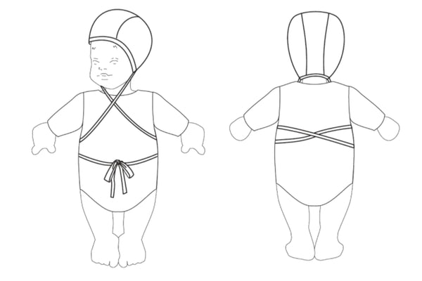 Baby bonnet - Natural - 0/3m to 6-12m - By Engel - 40% off