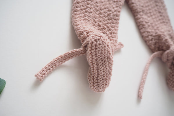 'Cocoon' Leggings with feet - Rose - Newborn