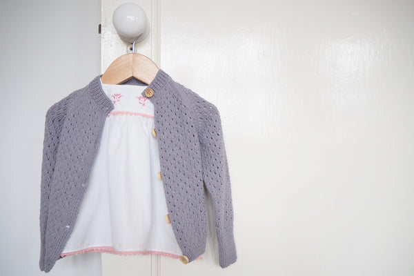 Blouse with pink embroidered flowers - 2y