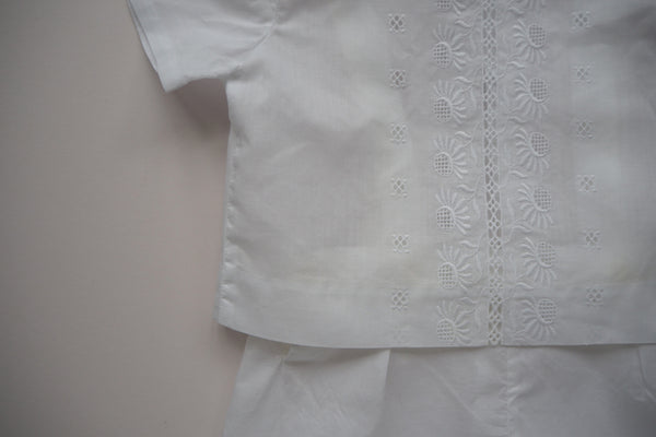 White flowers Set - 3/6 months