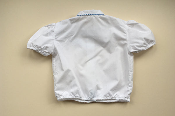 Blouse with scallop hand embroidery - 'Sophie' - 3/4y