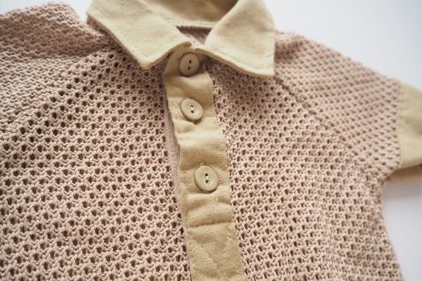Caramel jumper 'nid d'abeille' - 6m