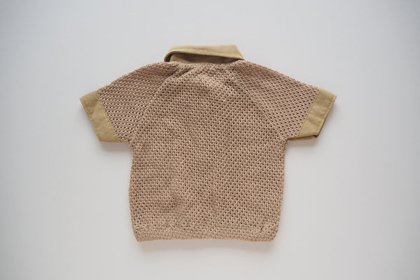 Caramel jumper 'nid d'abeille' - 6m