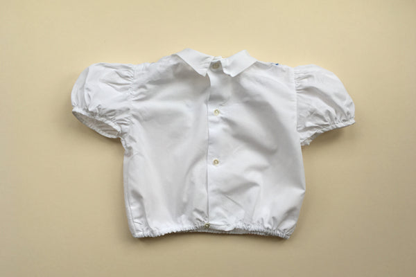 Blouse with a plastron hand embroidered - 'Lucie' - 18m