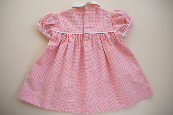 Pink and white gingham dress - 18m