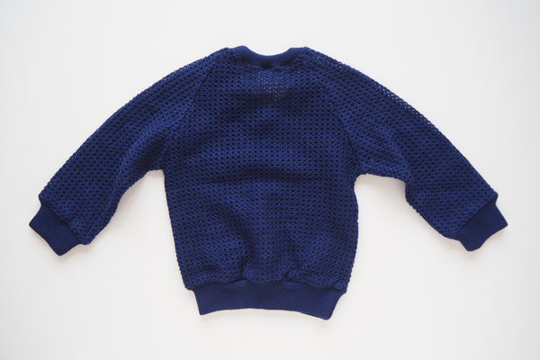 Navy jumper 'nid d'abeille - 18m