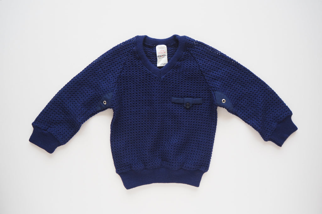 Navy jumper 'nid d'abeille - 18m