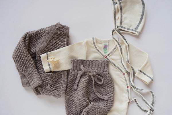 Baby bonnet - Natural - 0/3m to 6-12m - By Engel - 40% off