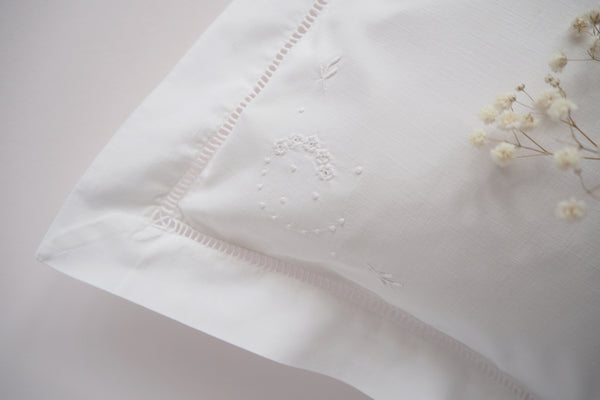 Pillow case with embroidery