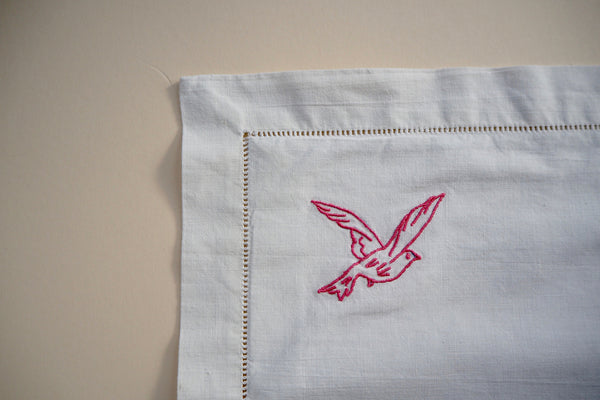 Pillowcase with a bird