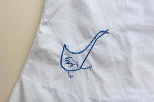 Dress with goose hand embroidered - 3/6m