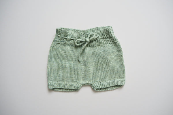 Shorts- 100% Organic Cotton dyed with plants - Fig Leaves - 0/1m to 2/3y - 50%off