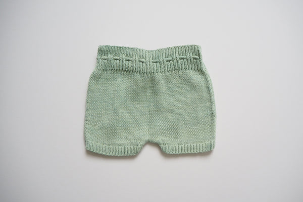 Shorts- 100% Organic Cotton dyed with plants - Fig Leaves - 0/1m to 2/3y - 50%off