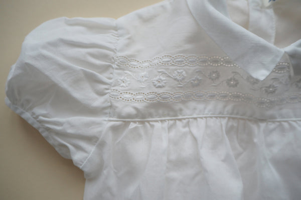 White blouse with openwork and embroidery - 18m