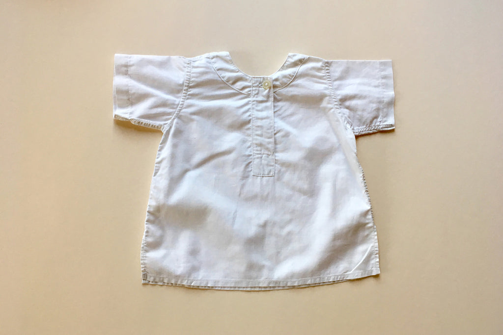 white tunic vintage baby Marlon and little friends france