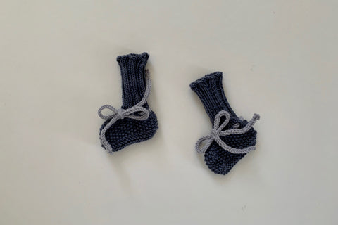 'Lou' Booties - Provence - 0/3m to 3/12m Made to order