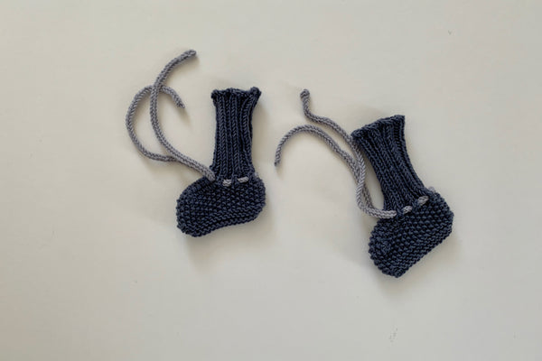 'Lou' Booties - Provence - 0/3m to 3/12m Made to order