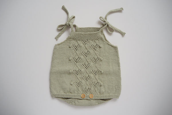 'Suzon' Romper - Sage - 0-6m to 18m-2y - 50% off