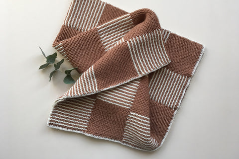 Pram baby blanket - Caramel&Cream - Only 1 left! 60x80cm - 70% off