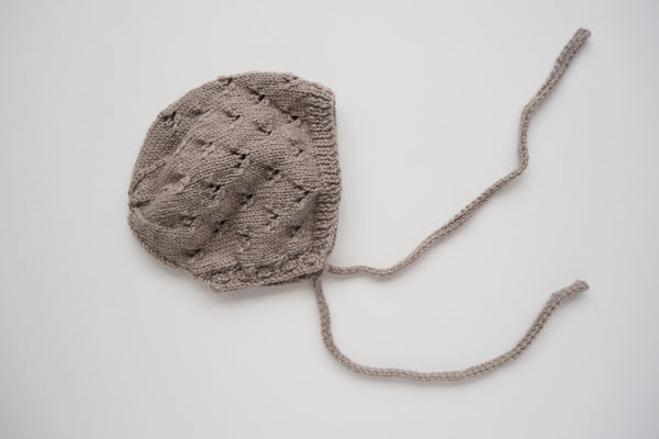 'Colette' Bonnet - Stone - 0-3m to 1-3y