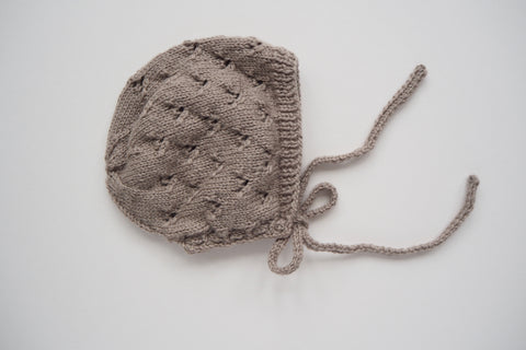 'Colette' Bonnet - Stone - 0-3m to 1-3y