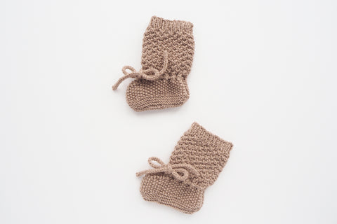 'Françoise' Booties - Beige Rosé - 3m to 12m