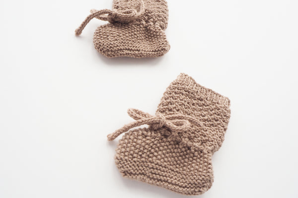 'Françoise' Booties - Beige Rosé - 3m to 12m