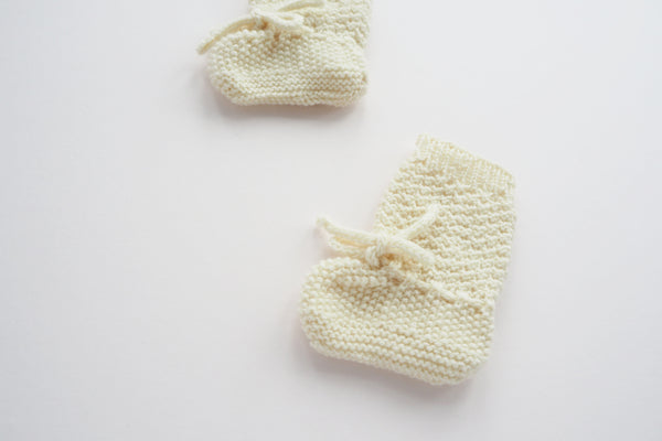 'Françoise' Booties - Milk - 3m to 12m