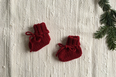 'Christmas' Booties - 0/6m & 6/12m