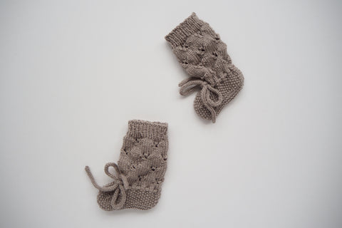 'Colette' Booties - Stone - 0-6m & 6-12m