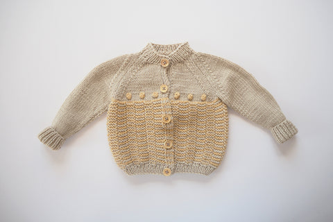 'Anni' cardigan - Sunrise & Cloud - 0/3m to 4/6y