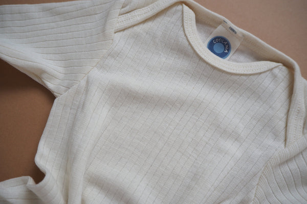 Body in organic cotton, silk and wool - Natural - 0/3m & 3/9m - By Cosilana