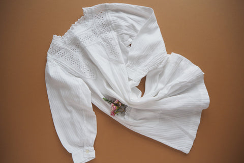 White pinafore dress - 'Madeleine' - 3/4y