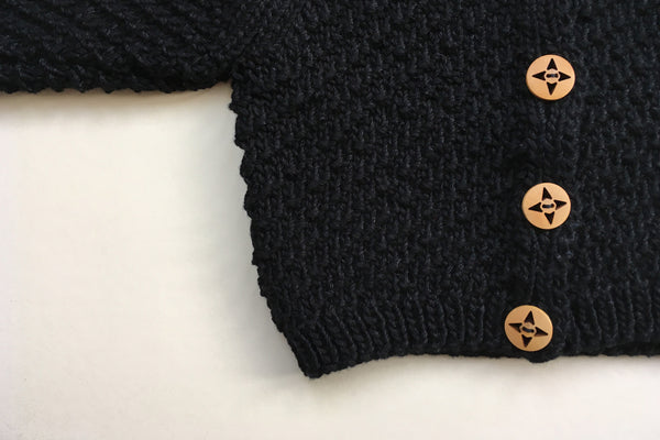 Cardigan 'Romarin' - Elderberry - 0/3m - 100% Bamboo - 50%off