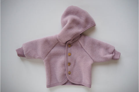 Baby Jacket - Organic Merino Wool Fleece - Rosewood - 6-12m - Last one! By Engel - 20%off