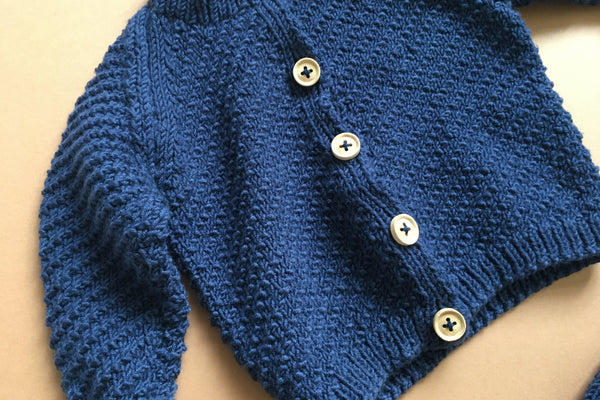 Unique Collection - Set 5 - Cardigan & leggings in Marine - 0/3m