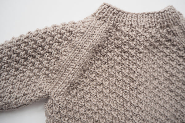 'Simone' Cardigan - Stone - Newborn to 3y