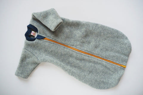 Baby Sleeping Bag - Organic Merino Wool Fleece - Grey - 0/3m - By Engel