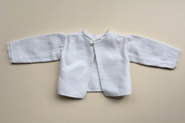 blouse bébé vintage blanche coton France boutons nacre 