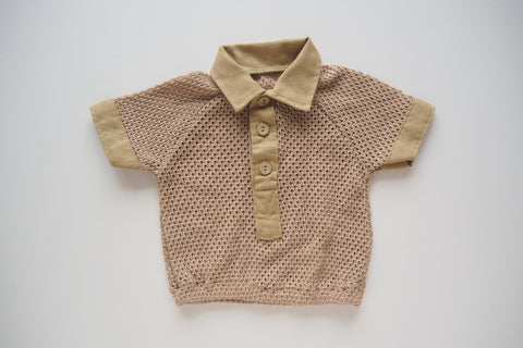 Caramel jumper 'nid d'abeille' - 6m