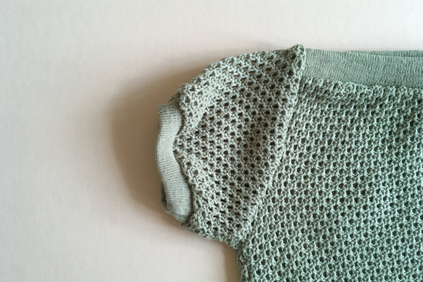 Green knitted top - 6/12m