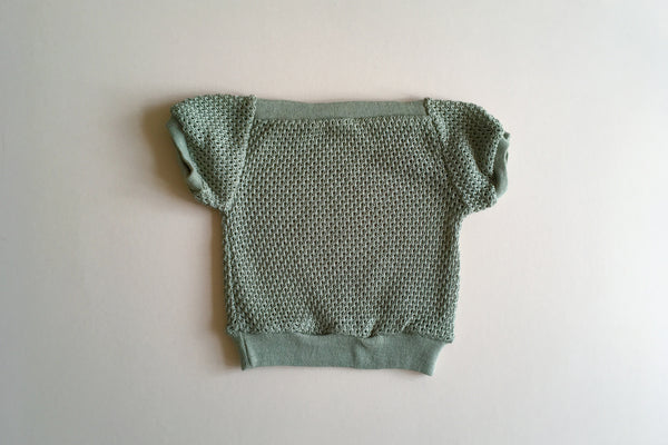 Green knitted top - 6/12m