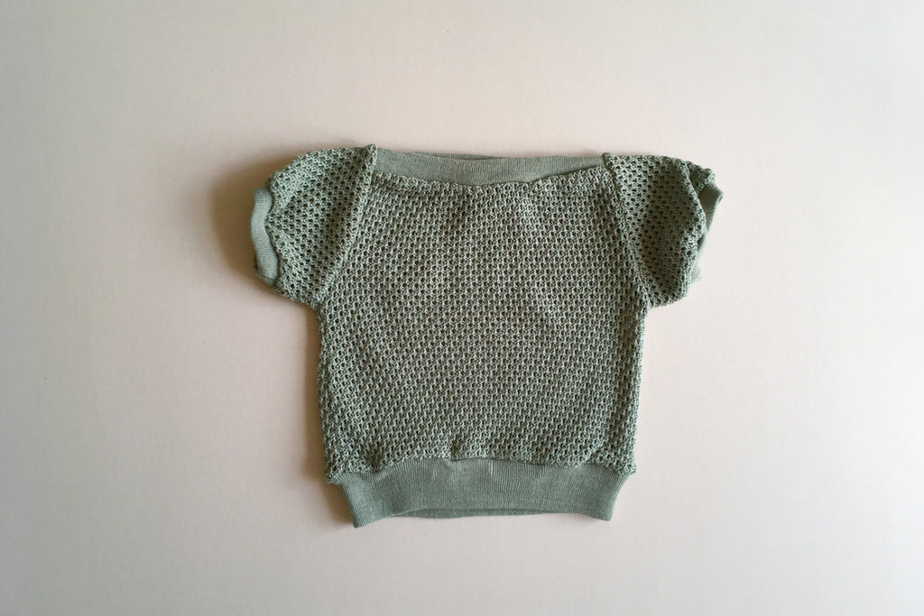 Green knitted top - 6/12m